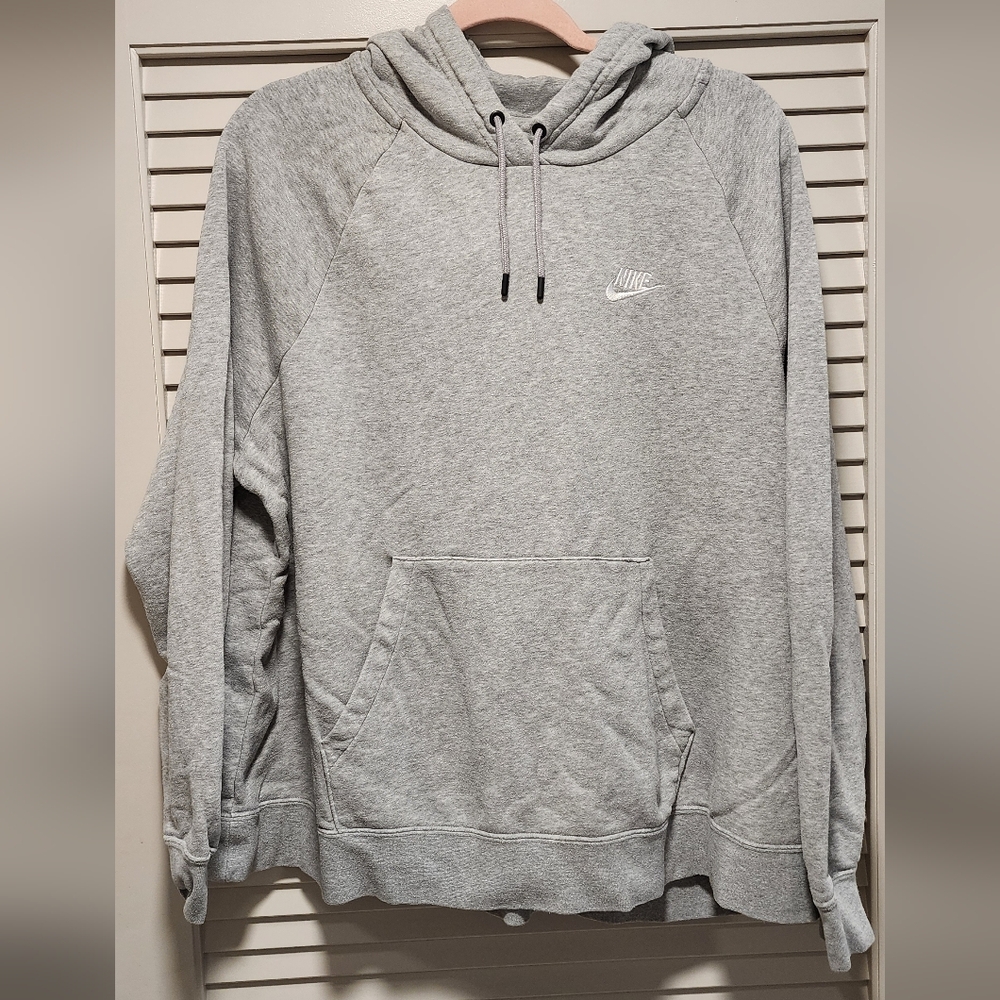 Nike Woen's Light Gray Hoodie Plus Size 1X